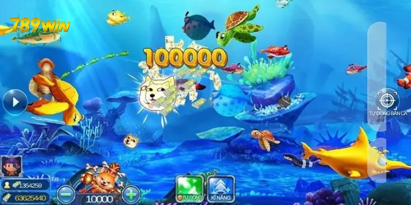 Đồ họa game bắn cá 789WIN vô cùng sống động và cuốn hút