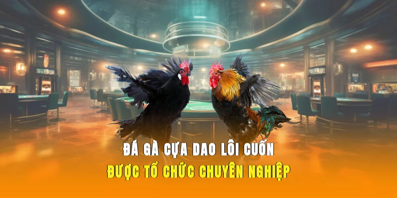 Đá gà cựa dao lôi cuốn được tổ chức chuyên nghiệp